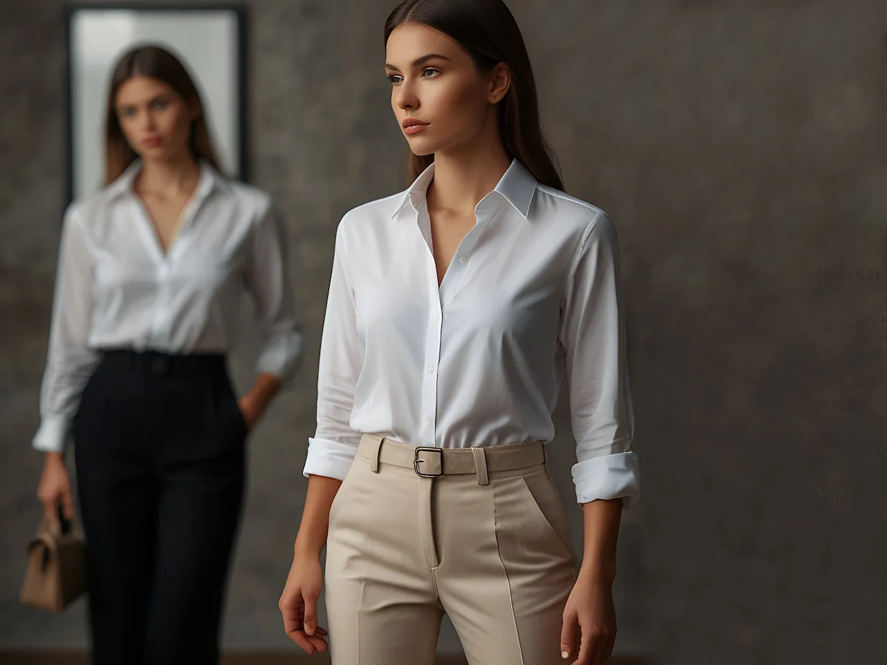 SAVOT Women Daywear White shirt & Trousers